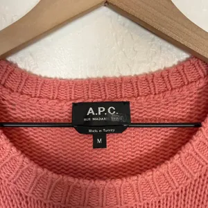 A.P.C. Elizabeth Alpaca Blend Fair Isle Knit Sweater Jumper Pink Size Medium thumbnail 3