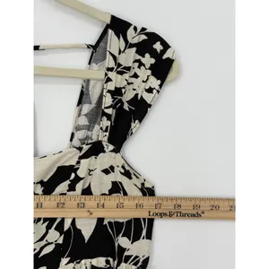 Baltic Born Aita Maxi Dress Black Ivory Floral Tiered Maternity Friendly Size L thumbnail 11