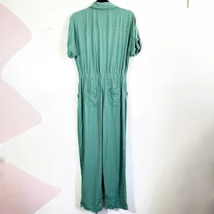 Universal Threads Linen Blend Jumpsuit Womens 4 Utility Pockets Vacation Beach‎ Festival thumbnail 2