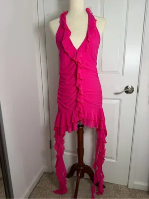 SHEIN Hot‎ Pink Women's Dress Tag Detail thumbnail 4
