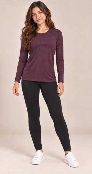 Lululemon Swiftly Tech Long Sleeve Running Top Burgundy Size 6 thumbnail 1