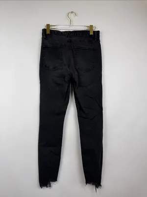 Good American Jeans Skinny Ankle Black Stretch Denim Low Rise Pants 8/29 thumbnail 4