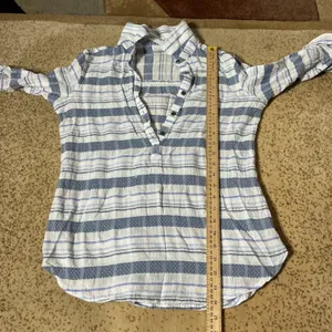 Columbia Fisherman Women's Striped Button Up Roll Tab Shirt Small‎ thumbnail 5