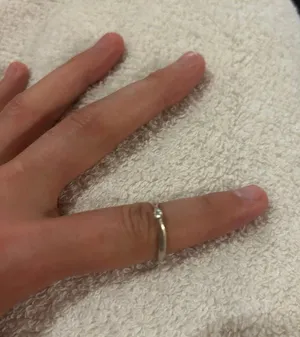 ring band sterling silver 925 beautiful unique size 6.5 thumbnail 1