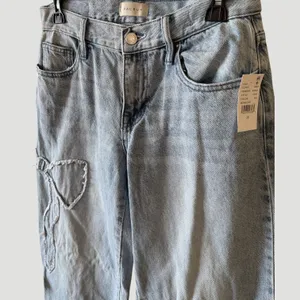 PacSun Casey Low Rise Baggy Jeans Women 23 Bow Detail Wide Leg Light Wash NWT thumbnail 3