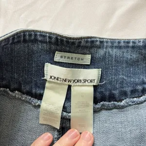 Vintage Y2K Denim Blue Jean Skirt‎ Skort Womens 12 Cotton Grunge Feminine Dainty thumbnail 5