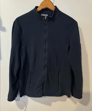 LL Bean‎ Fleece Jacket Womens Size L Full Zip Blue thumbnail 1