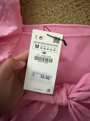 Pink ZARA Top Puff Sleeve thumbnail 3