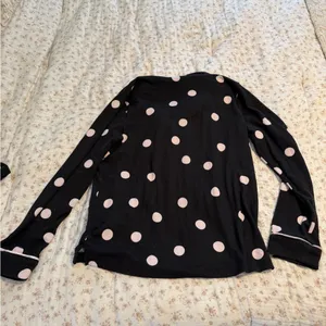kate spade Black Pajama Set with Pink Polka Dots thumbnail 5