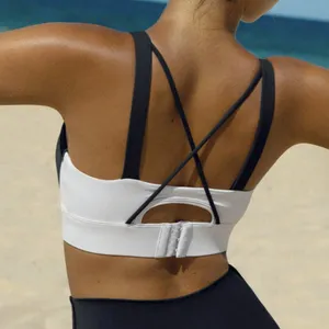 BERLOOK White Contrast Strap Sports Bra - High Support 48 thumbnail 2