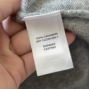 Nordstrom Cashmere Sweater turtleneck long sleeve womens Gray (small) classic thumbnail 6