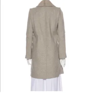 Intermix Taupe Wool Draped Waterfall Coat Size Small thumbnail 6