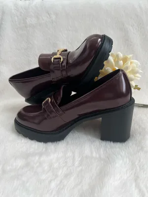 Madden Girl Madden NYC Burgundy Heeled Loafers size 7.5 thumbnail 8