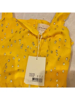 SALE NWT SÉZANE ANNIE MAXI DRESS Golden yellow SZ4 silk BUST 30IN run small thumbnail 4