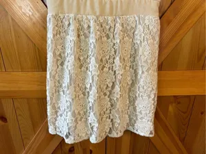 American Eagle Summer Lace Overlay Dress White Cream Size 2 Cap Sleeve nwt (069 thumbnail 2