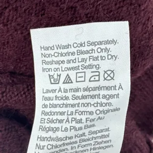 J.Crew Merino Alpaca Blend Mock neck Puff Sleeve‎ Sweater Maroon Size Medium thumbnail 6