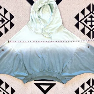 Young Fabulous & Broke Raissa Tie Dye Ombre Cropped Hoodie M/L thumbnail 7
