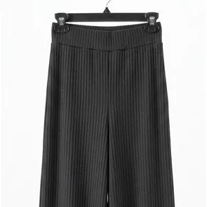 OLIA Womens Black Ribbed Knit Wide Leg Pants Palazzo Office Est XS Whimsigoth thumbnail 6