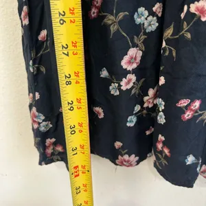 American Eagle Black Floral Dress with Cutouts Small Women thumbnail 7