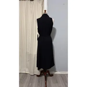 RMD Los Angeles Black Sleeveless Waterfall Duster Vest Belted Open‎ Front Small thumbnail 7