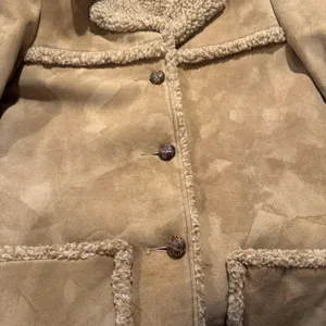 Vintage 70s Penny Lane Afghan Coat Faux Suede Sherpa Lined M Boho Hippie Western thumbnail 6