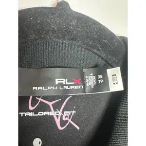 RLX Ralph Lauren Womens Sleeveless Polo Shirt Black Multi Sport Print XS PGA thumbnail 3