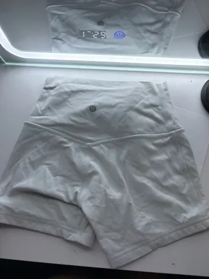 White Lululemon Biker Shorts thumbnail 2