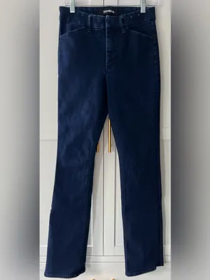 Express Dark Blue Boot Cut Jeans thumbnail 6