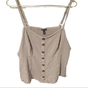 Torrid Plus Size 2X Grey Washed Twill Fit and Flare‎ Cami Tank Top thumbnail 2
