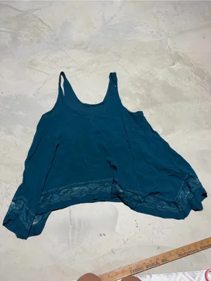 Free people intimately Teal Lace Hem Tank Top medium thumbnail 5