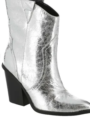 NEW DV Dolce Vita Nazareth Western Women’s Silver Boots Size 5 thumbnail 2