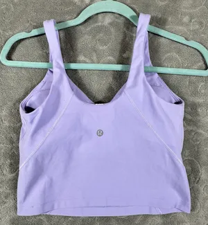 Lululemon Align Tank Top Women 8 Purple Cropped Built In Bra Pads Athletic Yoga thumbnail 1