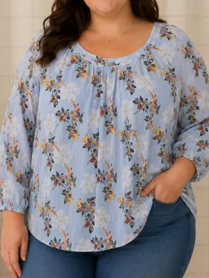 Anthropologie Maeve Floral Circle Top thumbnail 1