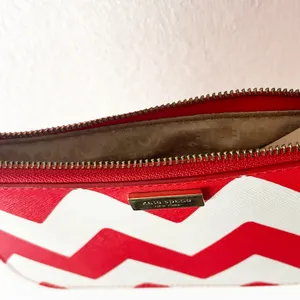 KATE SPADE South of the Border Lolly Red White Chevron Pattern Wristlet Boho thumbnail 5