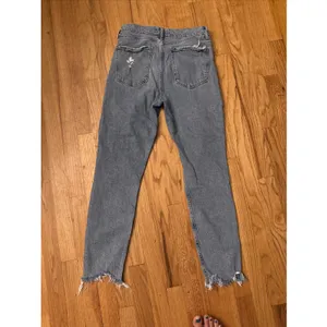 Agolde 90's Pinch‎ Button Fly Jeans 28 Blue High Rise Straight Organic Raw Hem thumbnail 4