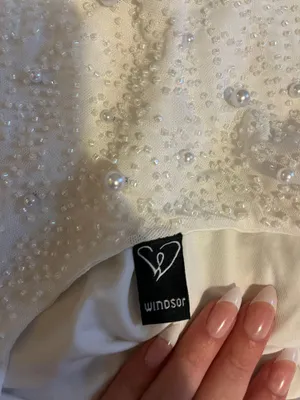 Windsor Homecoming Dress White Beaded thumbnail 4