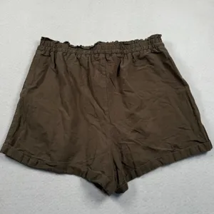 Natural Life Shorts Womens XL Brown Cotton Elastic Waist Drawstring Pocket Boho thumbnail 4