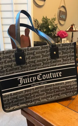 Juicy Couture Black and Grey Logo Tote thumbnail 1