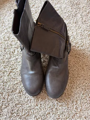 Franco Sarto Benton Moto Harness Leather Ankle Boots 9M Boho Western thumbnail 2