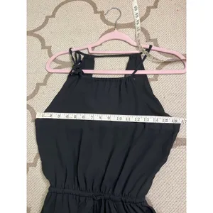 Lulus Essence of Style Black Maxi flowing skirt side slit Dress, size XS thumbnail 10