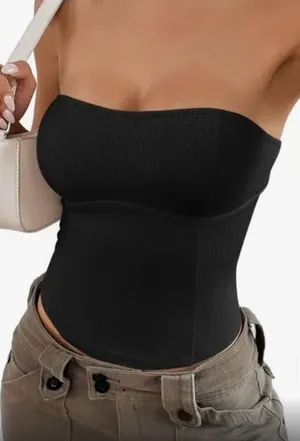 Bar III knit Black tube top sz XL. Like new condition thumbnail 1