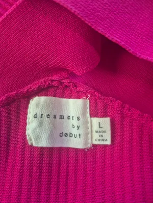 Dreamers By Debut Ribbed Crossback Crop going out summer pink Top Size Large thumbnail 3