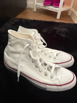White Converse High-Top Sneakers thumbnail 3