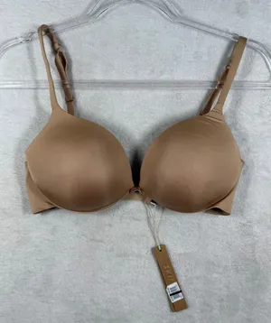 SKIMS Ultimate Push Up Plunge Bra Clay Nude 32D BA-PLG-9214 NEW thumbnail 1