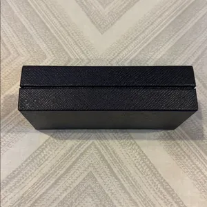 Prada Textured Small Black Rectangular Sunglasses Box thumbnail 2
