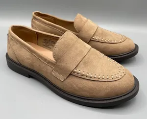 Old Navy Classic Loafers Size 7 Brown Light Academia Schoolgirl Slip on Casual thumbnail 1