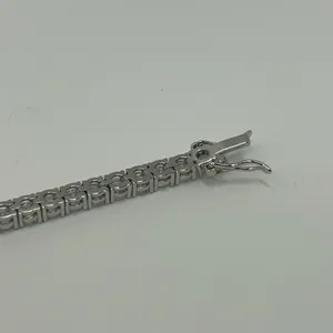 Kay Jewelers Moissanite Tennis Bracelet Silver 5mm 9 Inch Brand New VVS1 Crazy Shine No Pass thumbnail 7