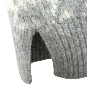 Abercrombie & Fitch Houndstooth Sweater Vest Gray‎ S V-Neck Knit Preppy Layering thumbnail 4