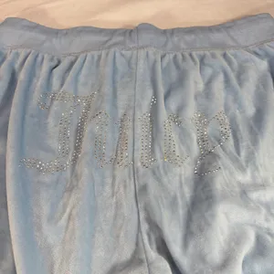 Juicy Couture womens light blue velour pants. Size XL. Juicy bedazzle, wide leg thumbnail 2