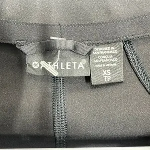 Athleta Salutation Half Zip Pullover‎ Black Ribbed Cuffs Breathable Wicking XS thumbnail 3